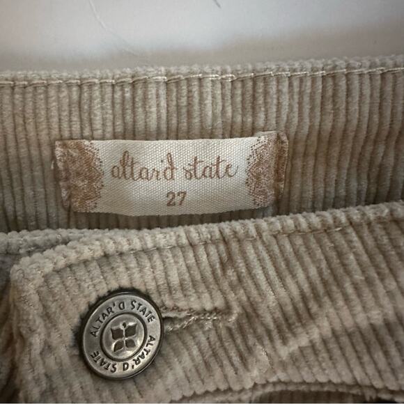 ALTAR’D STATE Corduroy Flare Bell Bottom Stretch Pants Women’s size 27 Beige Tan - Picture 8 of 13